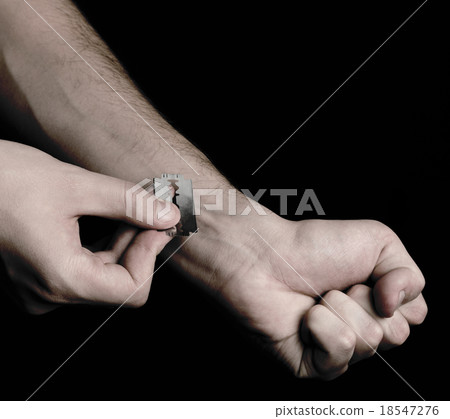 suicide cutting vein 18547276