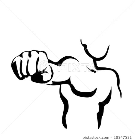 Vector Line Art Fist 18547551
