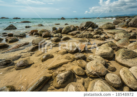 Rock and seascape at sunset time. Rock and seascape at sunset time. 18548972
