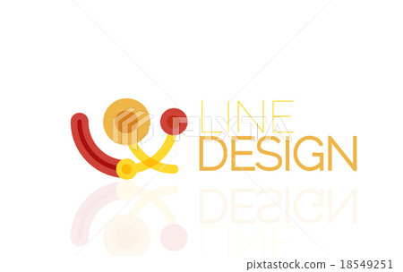 Vector swirl and circles outline minimal abstract 18549251