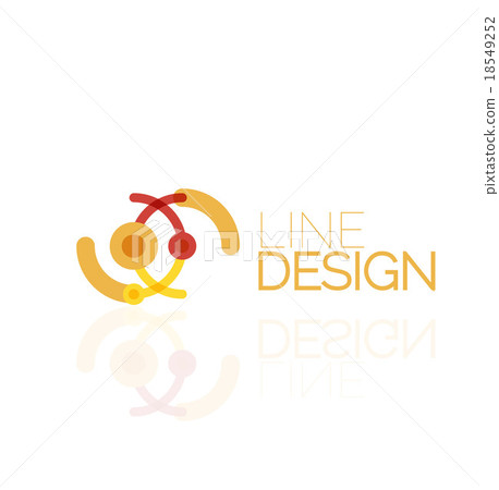 Vector swirl and circles outline minimal abstract 18549252