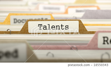 Talents Concept on File Label. Talents Concept on File Label. 18550343