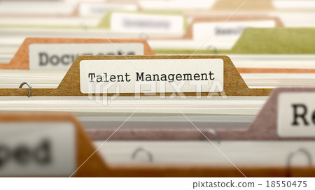File Folder Labeled as Talent Management. File Folder Labeled as Talent Management. 18550475
