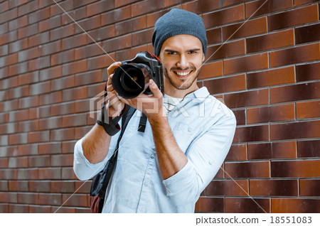 Concept for stylish young man outdoors Concept for stylish young man outdoors 18551083