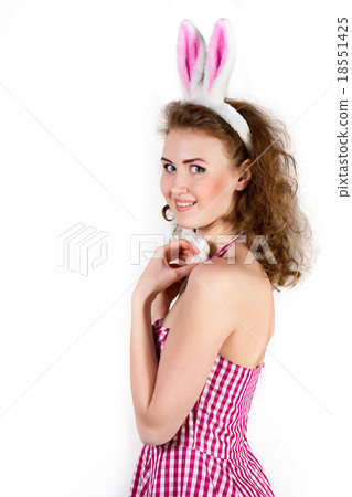 sexy girl wearing easter bunny costume sexy girl wearing easter bunny costume 18551425