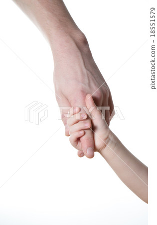 children and man hands isolated on white 18551579