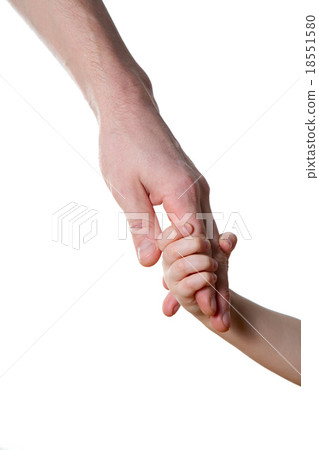 children and man hands isolated on white 18551580