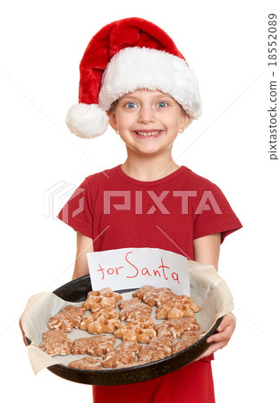 girl in santa hat winter holiday christmas concept girl in santa hat winter holiday christmas concept 18552089