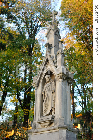 Old statue in Lychakiv Cemetery in Lviv Old statue in Lychakiv Cemetery in Lviv 18552450