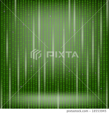 Binary Code Green Background Binary Code Green Background 18553945