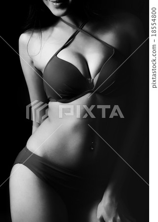 Young Sexy Lady Black and White 18554800