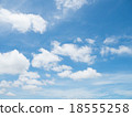 Clear blue sky with white cloud 18555258