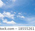 Clear blue sky with white cloud 18555261