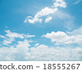 Clear blue sky with white cloud 18555267