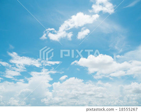 Clear blue sky with white cloud 18555267