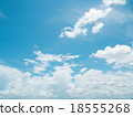 Clear blue sky with white cloud 18555268