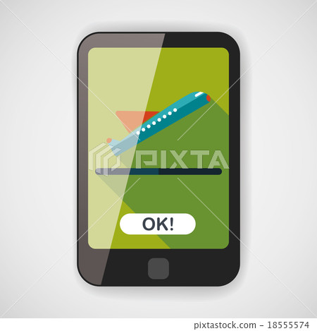 airplane flat icon with long shadow airplane flat icon with long shadow 18555574
