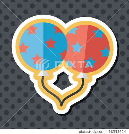 balloons flat icon with long shadow,eps10 balloons flat icon with long shadow,eps10 18555624