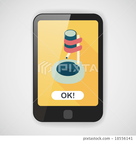 Pet water drinking flat icon with long shadow, eps10 18556141