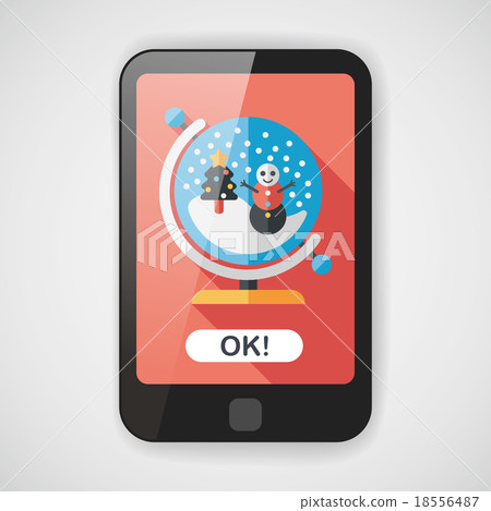 snow globe and gifts flat icon with long shadow,eps 10 snow globe and gifts flat icon with long shadow,eps 10 18556487