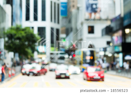 Blur view of the road at day time 18556523