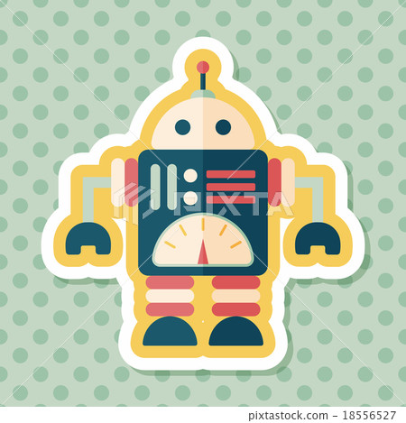 Space robot flat icon with long shadow,eps10 Space robot flat icon with long shadow,eps10 18556527
