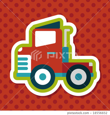 Transportation truck flat icon with long shadow,eps10 Transportation truck flat icon with long shadow,eps10 18556832