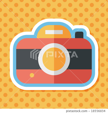 camera flat icon with long shadow,eps10 camera flat icon with long shadow,eps10 18556834