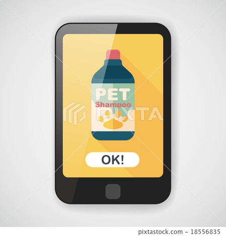 Pet shampoo flat icon with long shadow,eps10 Pet shampoo flat icon with long shadow,eps10 18556835