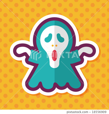 Grim Reaper flat icon with long shadow,eps10 18556909