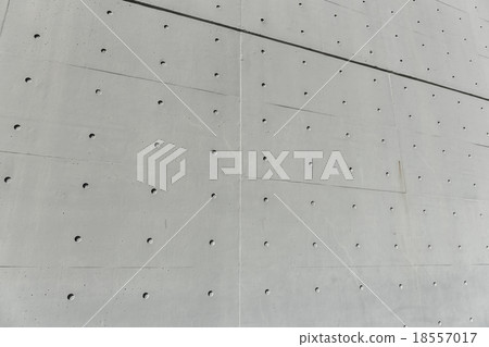 Concrete wall with holes 18557017