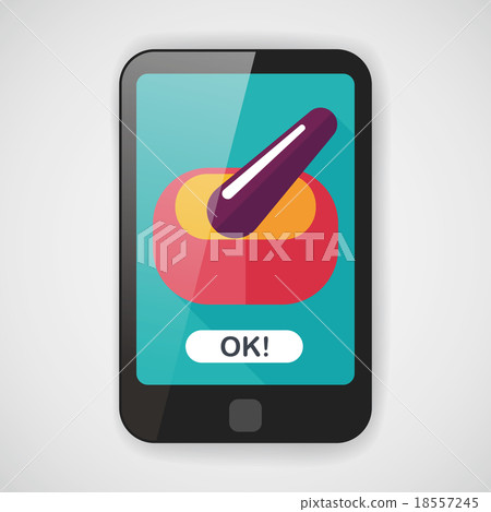 mortar and pestle Flat style Icon with long shadows 18557245