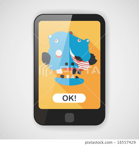 Halloween zombie flat icon with long shadow,eps10 18557429