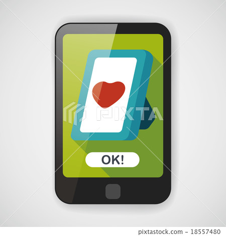 Valentine's Day photo frame flat icon with long shadow,eps10 Valentine's Day photo frame flat icon with long shadow,eps10 18557480