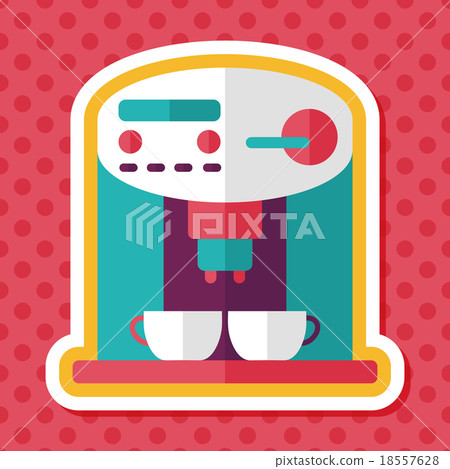 coffee machine flat icon with long shadow,eps10 coffee machine flat icon with long shadow,eps10 18557628