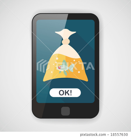 Pet fish flat icon with long shadow,eps10 Pet fish flat icon with long shadow,eps10 18557630