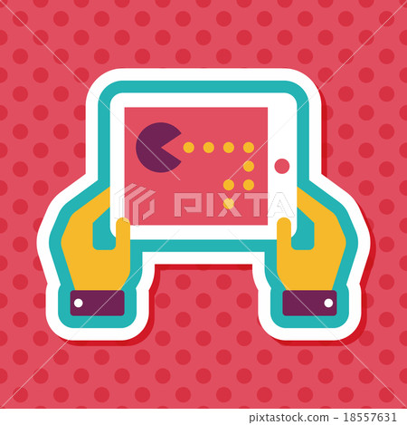 Handheld game consoles flat icon with long shadow,eps10 Handheld game consoles flat icon with long shadow,eps10 18557631