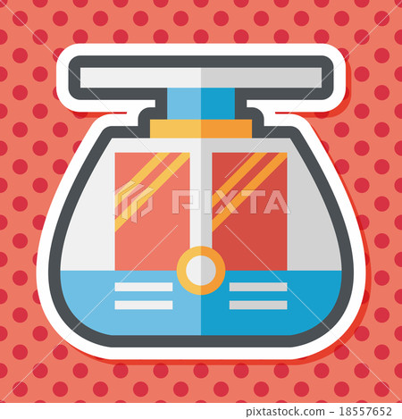 tram flat icon with long shadow,eps10 18557652