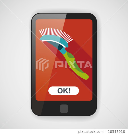 Pet dog brush flat icon with long shadow,eps10 Pet dog brush flat icon with long shadow,eps10 18557918