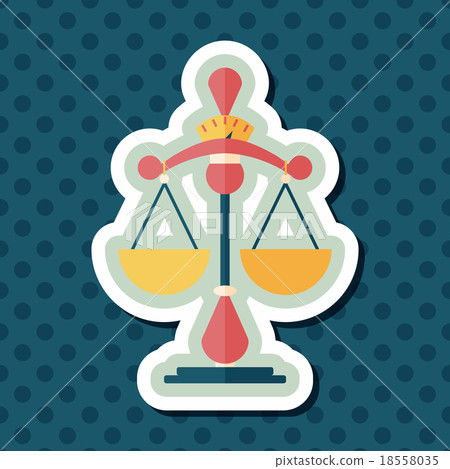 Balance flat icon with long shadow,eps10 18558035