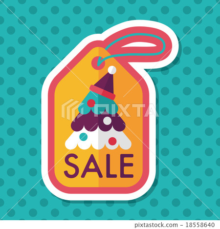 Christmas sale flat icon with long shadow, eps10 Christmas sale flat icon with long shadow, eps10 18558640