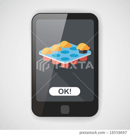 kitchenware baking plate flat icon with long shadow,eps10 18558697