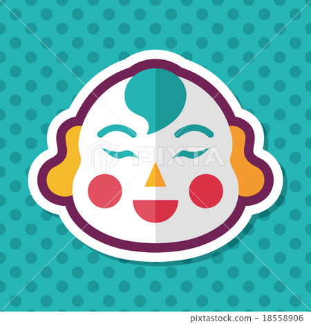 Chinese New Year flat icon with long shadow,eps10, Maitreya doll 18558906