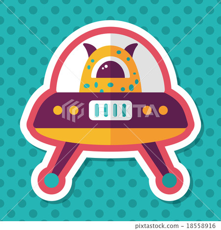 Space flat icon with long shadow,eps10 18558916