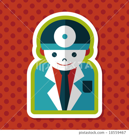 medical people with stethoscopes flat icon with long shadow,eps1 medical people with stethoscopes flat icon with long shadow,eps1 18559467