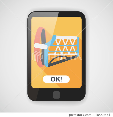 Pet dog mouth cover flat icon with long shadow,eps10 18559531