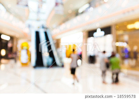 Abstract background of shopping mall, shallow depth of focus 18559578