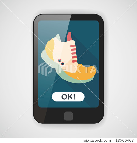 sneaker flat icon with long shadow,eps10 sneaker flat icon with long shadow,eps10 18560468