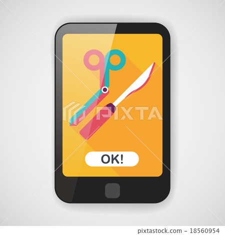 Surgical Instrument flat icon with long shadow Surgical Instrument flat icon with long shadow 18560954