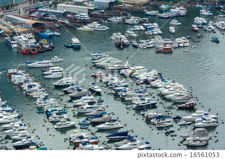Sheltered harbour in Hong Kong 18561053